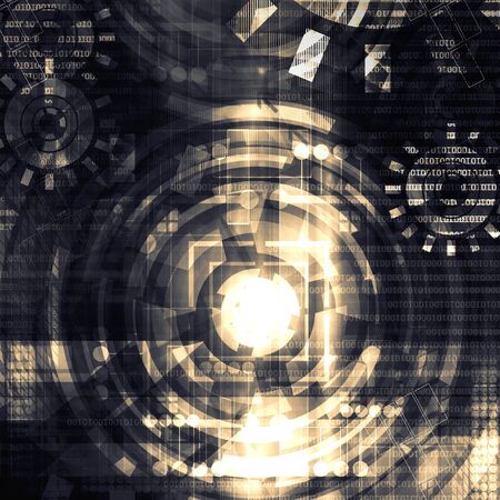Dark technology backgroundの写真素材