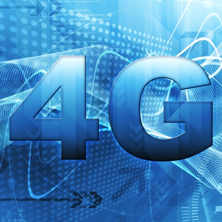 4G Smart phone displayの写真素材