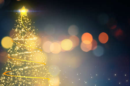 Shinny Christmas Tree, abstract background