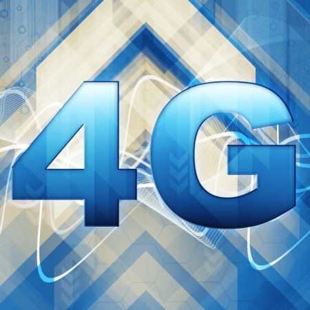 4G Smart phone displayの写真素材