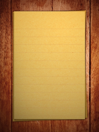 blank sticker glued to a wood boardの写真素材