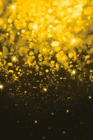 Golden festive lights backgroundの写真素材