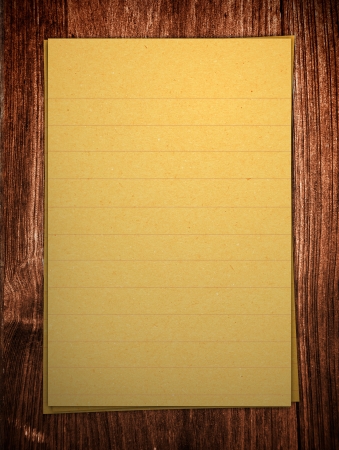 blank sticker glued to a wood boardの写真素材