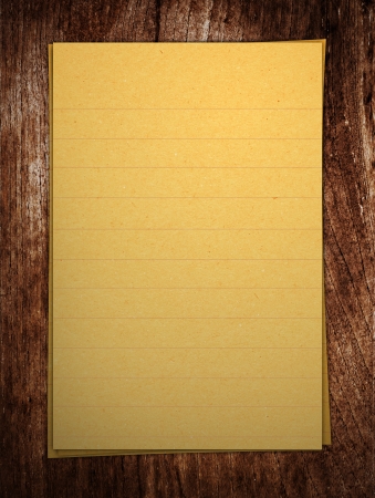 blank sticker glued to a wood boardの写真素材