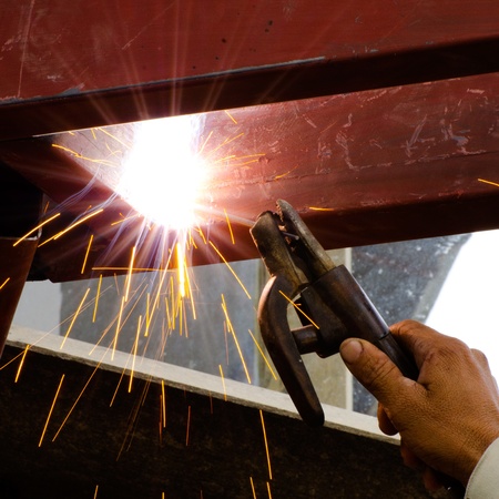 Sparks in smelting industryの写真素材