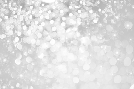 Glittery lights silver abstract Christmas backgroundの写真素材