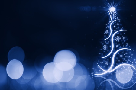 Shinny Christmas Tree, abstract backgroundの写真素材
