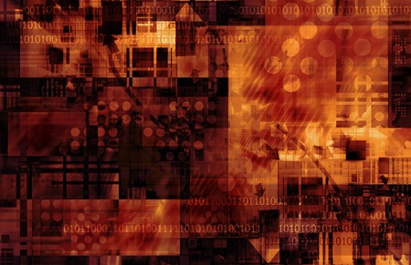Technology Abstract with Futuristic Lines as Artの写真素材