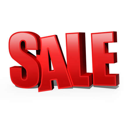 3d red text SALEの写真素材