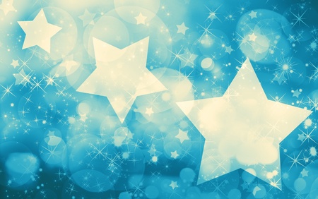 blue stars over dark blue backgroundの写真素材