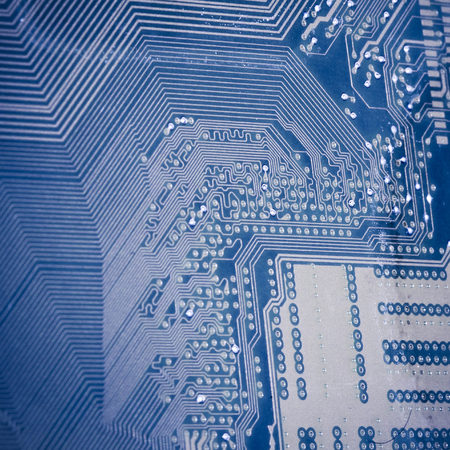 close-up of electronic circuit boardの写真素材