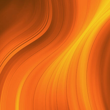 Orange and yellow background of abstract warm curvesの写真素材