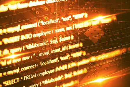 Program code on a monitorの写真素材