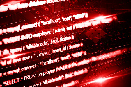 Program code on a monitorの写真素材
