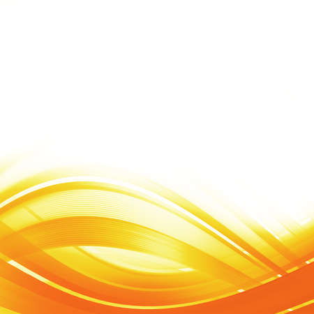 Orange and yellow background of abstract warm curvesの写真素材