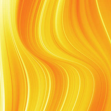Orange and yellow background of abstract warm curvesの写真素材