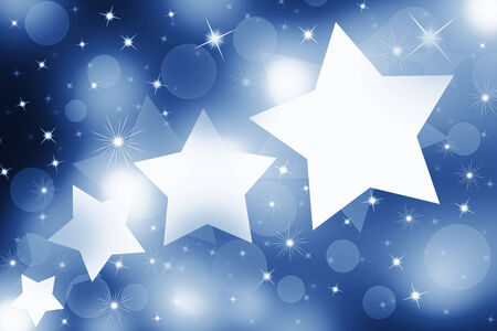 Festive dark blue Christmas background with starsの写真素材