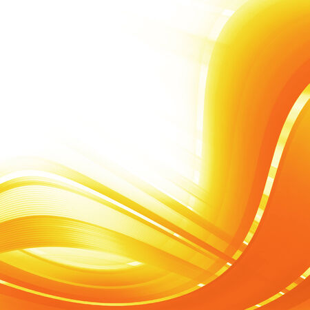 Orange and yellow background of abstract warm curvesの写真素材