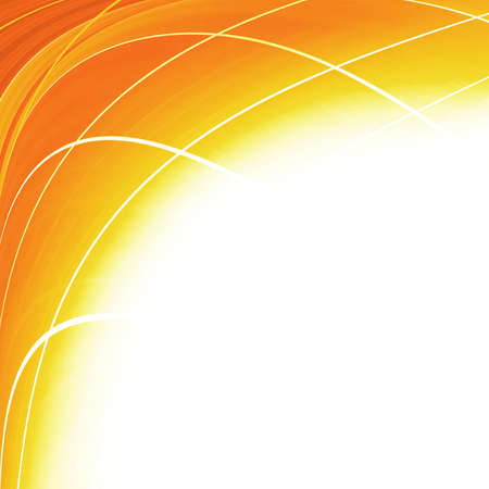 Orange and yellow background of abstract warm curvesの写真素材