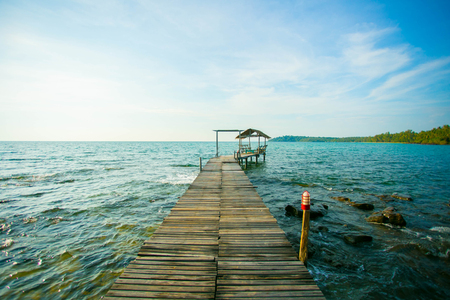 View from the pier on the sea の写真素材