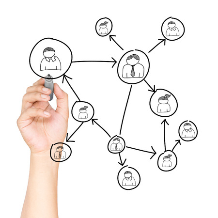 drawing a social networkの写真素材