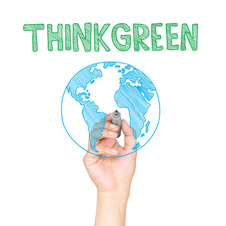 Green world drawing conceptの写真素材