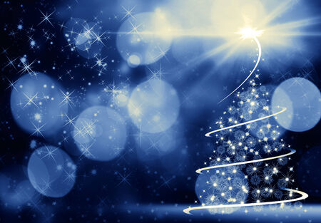 Shinny Christmas Tree, abstract backgroundの写真素材