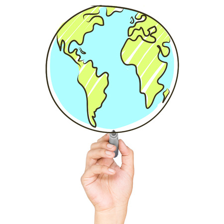 Green world drawing conceptの写真素材