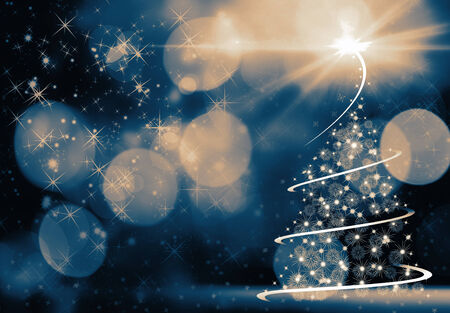 Shinny Christmas Tree, abstract backgroundの写真素材