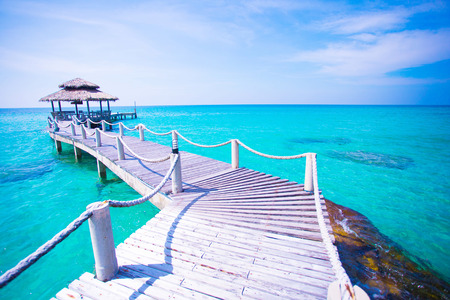 View from the pier on the sea の写真素材