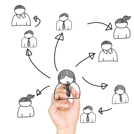 drawing a social networkの写真素材