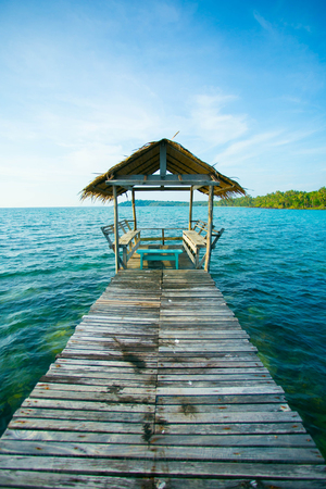 View from the pier on the sea の写真素材