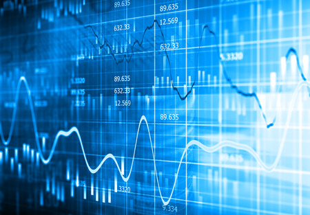 Financial data on a monitor Financial data on a monitor