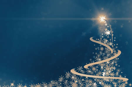 Winter christmas background with snowflakesの写真素材