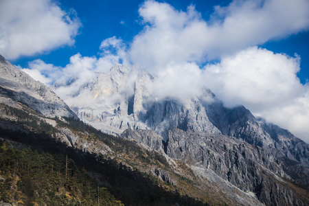 Mount Shishapangma in the summer of Tibet, Chinaの写真素材
