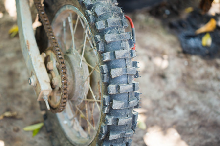 Motocross Bike tyre - Detailsの写真素材