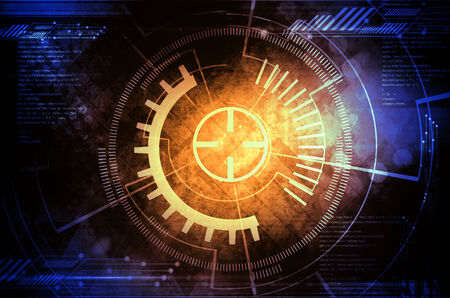 Dark technology backgroundの写真素材