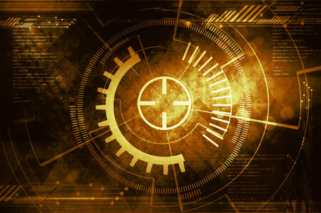 Dark technology backgroundの写真素材