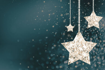 Winter christmas background with snowflakesの写真素材