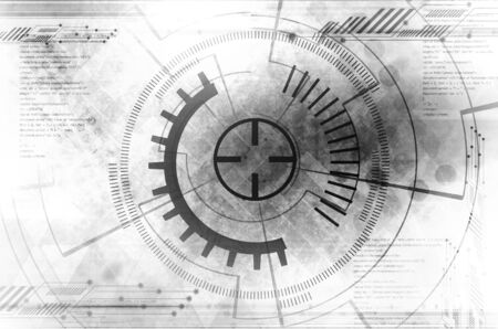Dark technology backgroundの写真素材