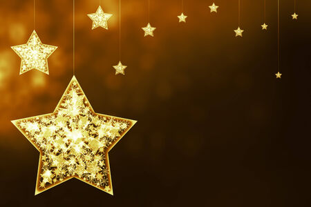 Festive Christmas background with starsの写真素材
