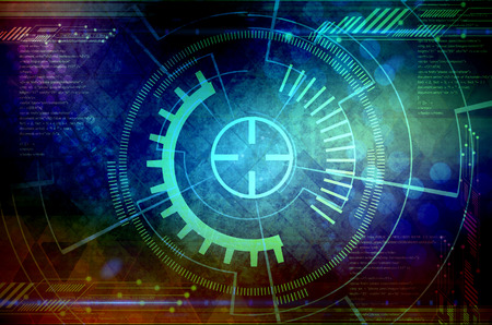 Dark technology backgroundの写真素材