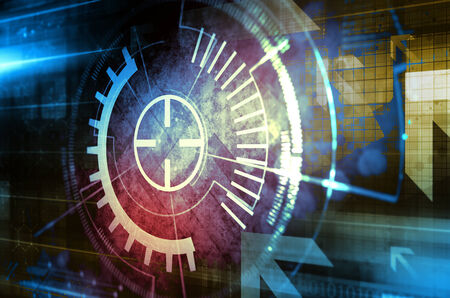 Dark technology backgroundの写真素材