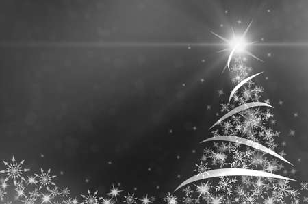 Winter christmas background with snowflakesの写真素材