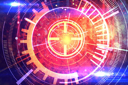 Dark technology backgroundの写真素材