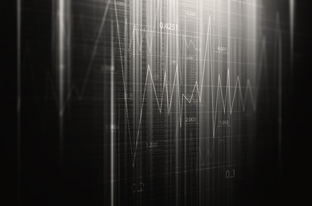 Financial data on a monitorの写真素材
