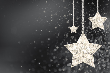 Winter christmas background with snowflakesの写真素材
