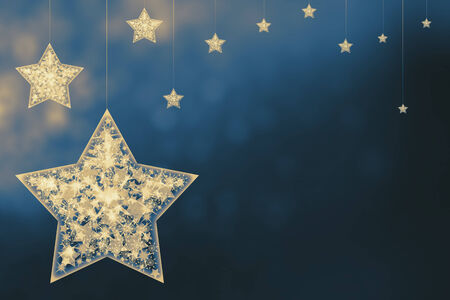 Festive Christmas background with starsの写真素材