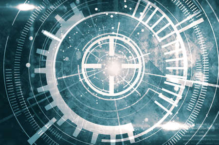 Dark technology backgroundの写真素材