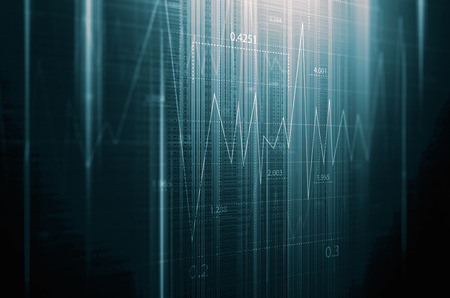 Financial data on a monitorの写真素材